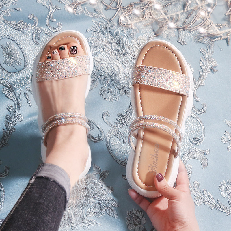 运动凉拖鞋女外穿新款时尚百搭两穿厚底ins网红沙滩鞋ulzzang拖鞋在类目 女鞋, 拖鞋中 - 来自Buy2taobao.com提供专业的淘宝代购服务