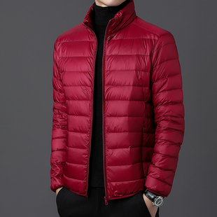 反季清仓轻薄羽绒服男立领修身薄款轻便羽绒外套大码青年男连帽潮