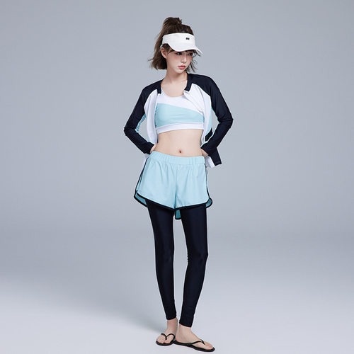 2025新款泳衣女分体三件套保守遮肚显瘦性感韩国ins风泡温泉泳装