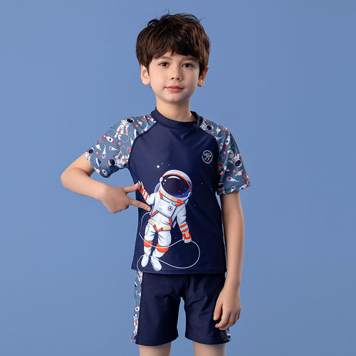 2024新款儿童泳衣男童大中小童分体游泳衣速干温泉泳装泳裤套装