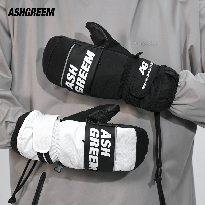 ASHGREEM滑雪手套闷子刻滑耐磨男女单板加厚保暖防水内五指手套