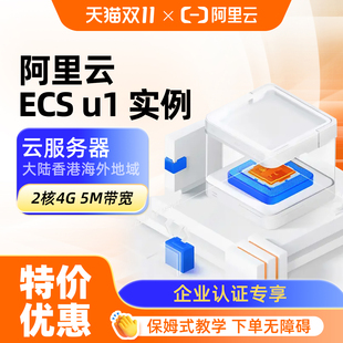 云服务器ECS云主机U1云服务器云主机租用企业活动 阿里云官方