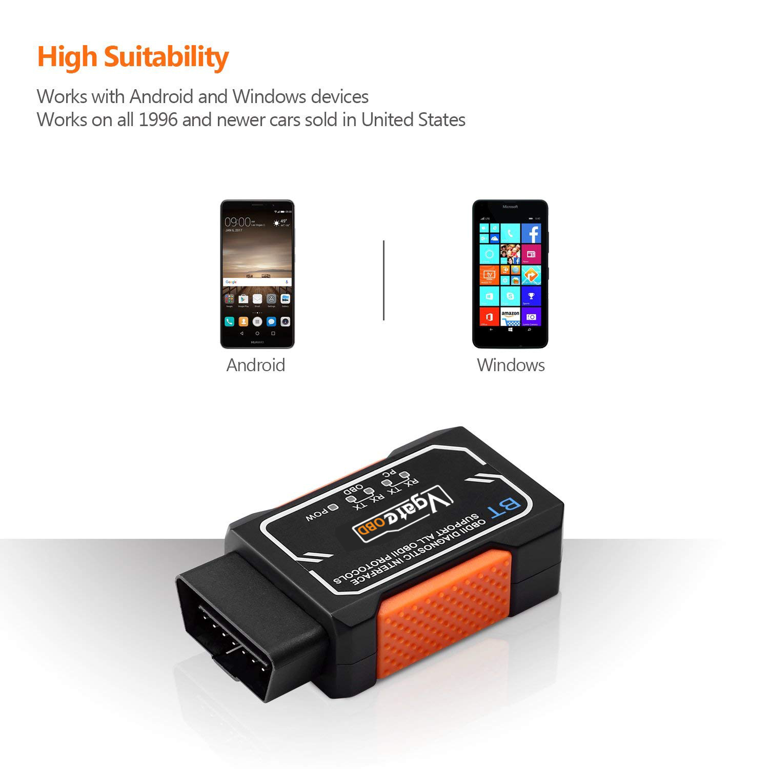 Mini VGATE OBD2 II Bluetooth Car Auto Scanner汽车故障码扫码-封面