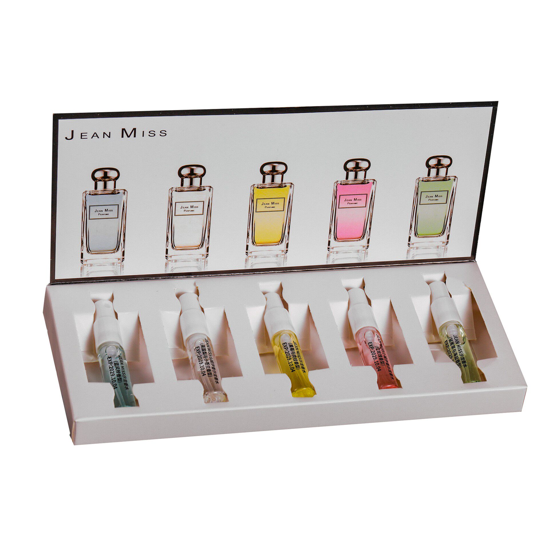 小城伊香JEAN MISS男女士沙龙小样香水5件套0161Q版礼盒装5*3ml