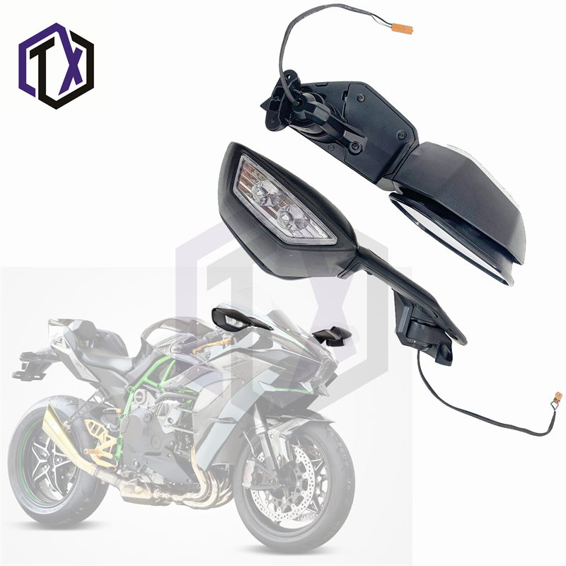 川崎H2忍者400后视镜LED反光镜