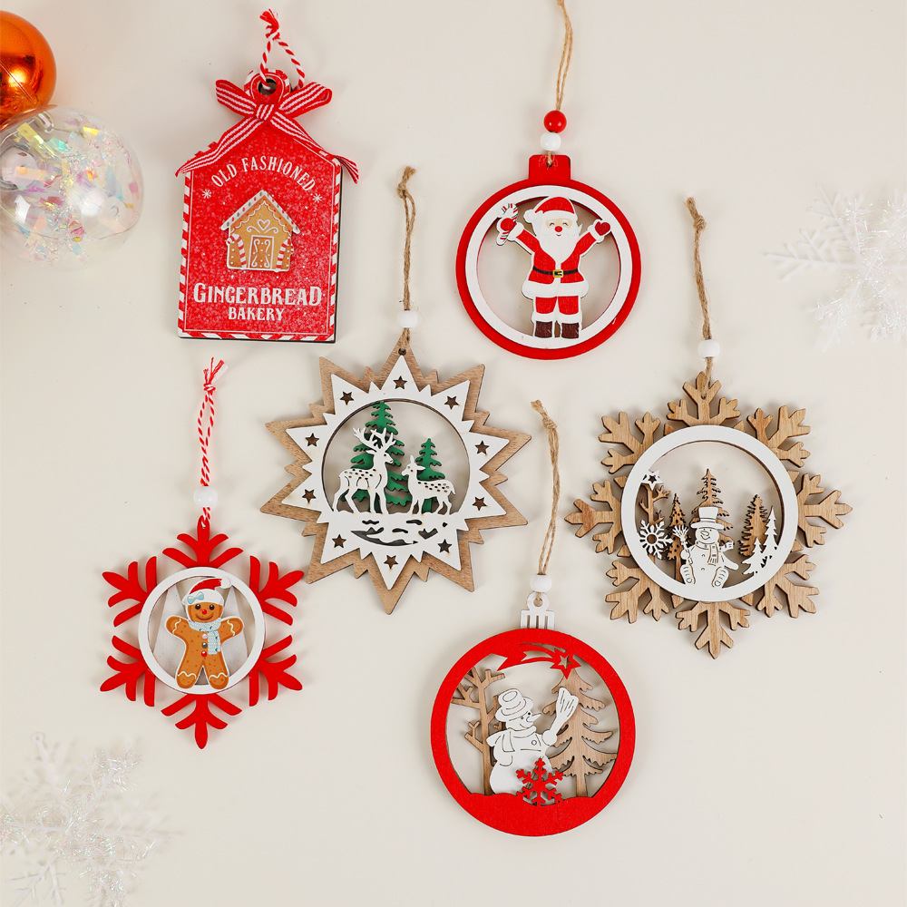 圣诞装饰品木制小挂件