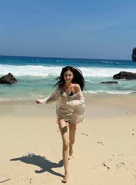 AYSTUDIO泡温泉泳衣女2026新款性感辣妹纯欲风比基尼罩衫防晒度假