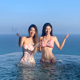 AYSTUDIO泳衣女闺蜜款 比基尼性感辣妹纯欲风露背显瘦遮肉沙滩度假