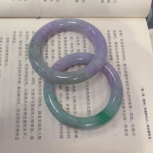 玉长情【风渡柔澜】缅甸高端翡翠冰种紫罗兰玉手镯子正品真玉处理