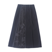 女装 新中式 新款 夏季 自然腰偏门襟隐形拉链提花拼33731 国风半身裙