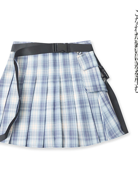 百褶短裙  夏秋新外贸女装时尚青春自然腰侧拉链防走光A字裙29261