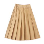 百褶半身裙 春秋新款 女装 法式 时尚 减龄自然腰侧拉链A字中裙33176