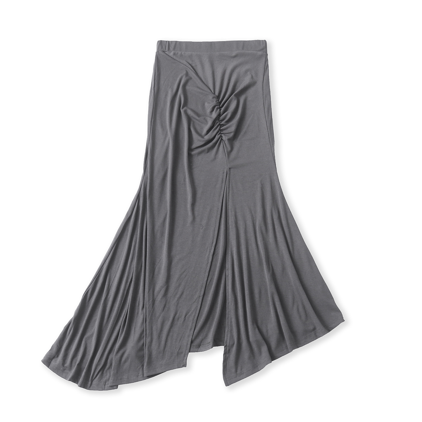 莫代尔半身裙 夏季新款外贸女装松紧腰包臀开叉不规则鱼尾裙32756