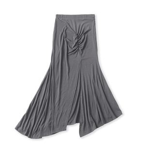 外贸女装 新款 松紧腰包臀开叉不规则鱼尾裙32756 夏季 莫代尔半身裙