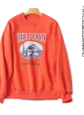 日单圆领加绒卫衣 冬季新男女同款长袖字母纯色休闲套头卫衣30397