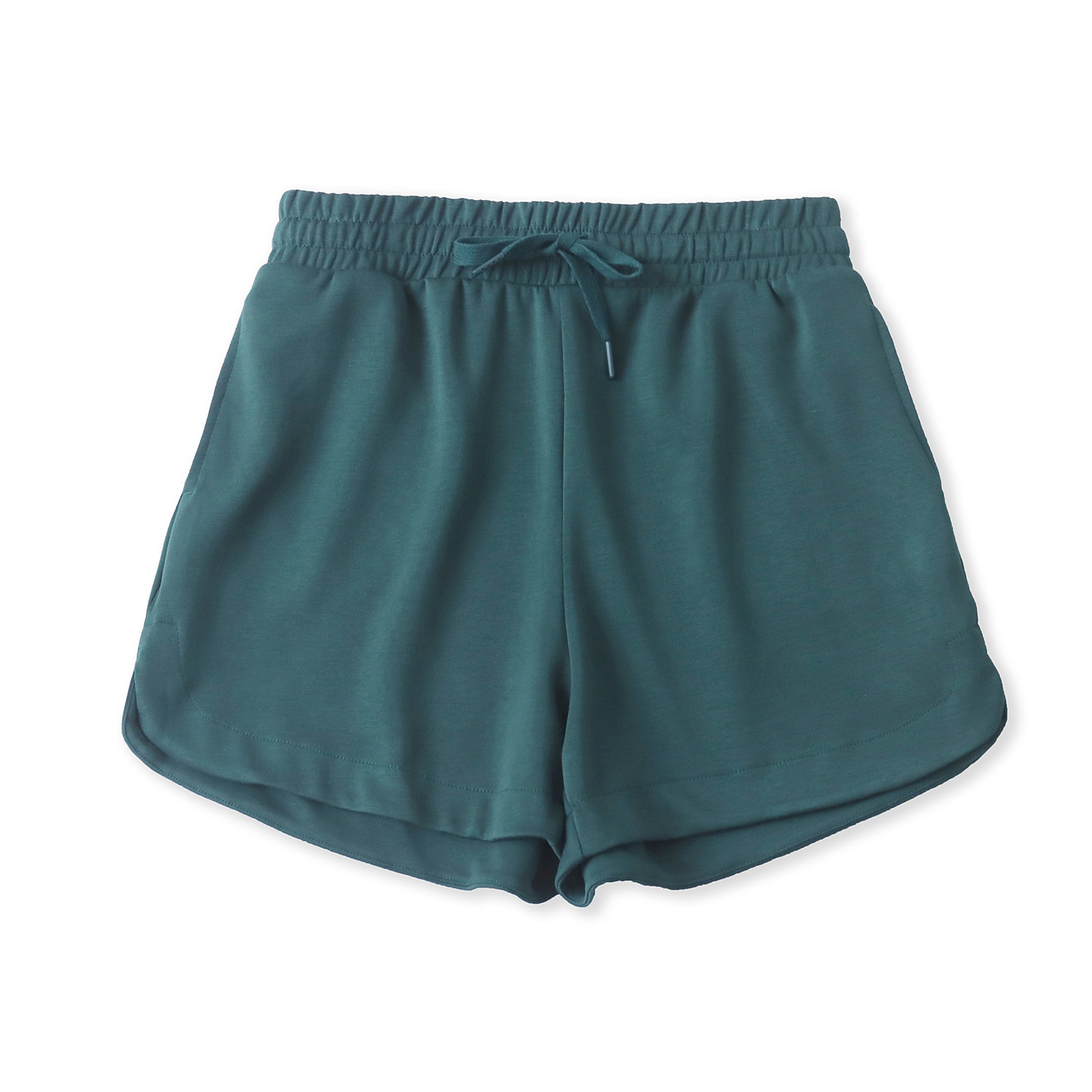 运动休闲短裤 夏季新款外贸女装松紧高腰双口袋阔腿弹力短裤33719