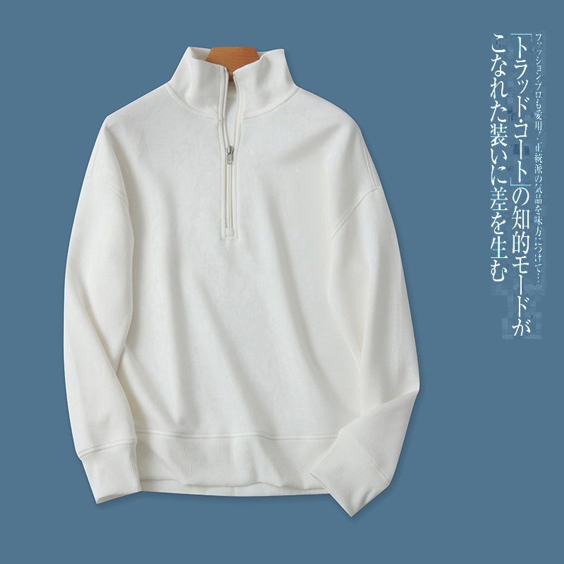 空气层卫衣 春秋季新款外贸女装时尚拉链半开领套头长袖上衣28786