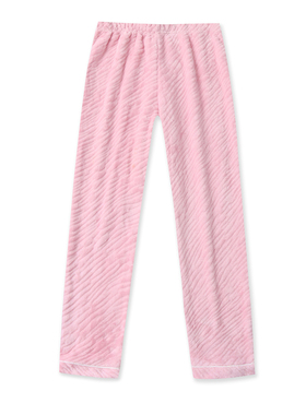 毛绒家居裤 秋冬新款外贸女装简约百搭松紧高腰直筒居家长裤33205