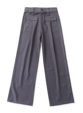 休闲西裤 春秋新款外贸女时尚百搭高腰拉链纽扣显瘦直筒长裤33232