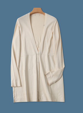 针织pu皮拼接开衫  春秋新外贸女宽松V领单排扣长袖大码上衣33288