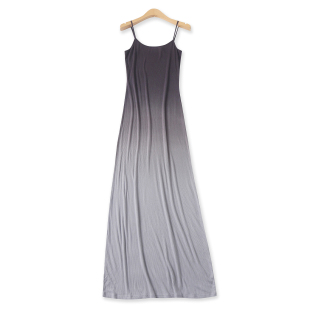 外贸女时尚 新款 吊带可调节套头长裙33638 夏季 渐变人棉针织吊带裙