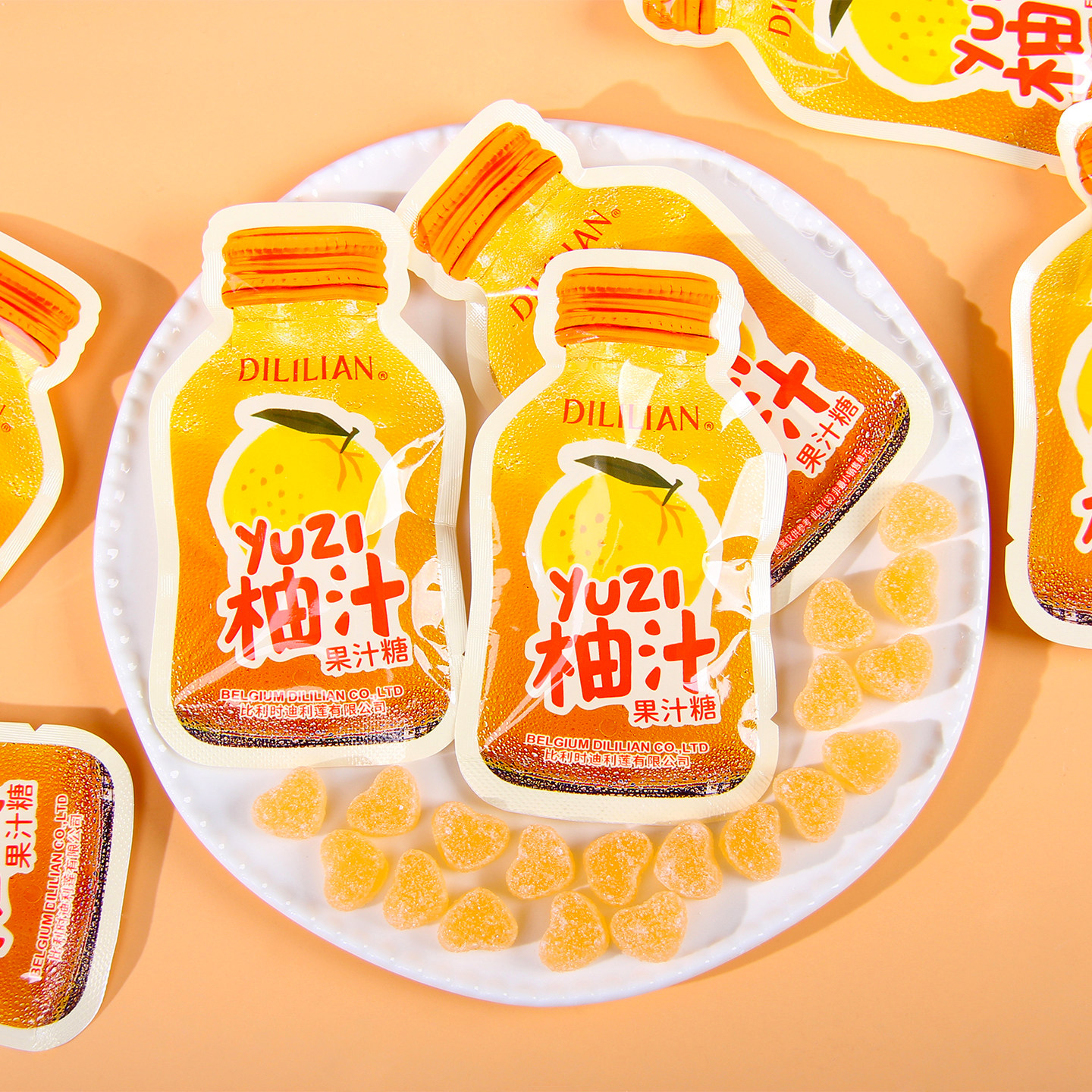 比利时DILILIAN迪利莲柚汁果汁糖结婚庆喜软糖果橡皮糖散装零食,零食/坚果/特产,喜糖,淘宝优惠券,粉丝福利购,淘宝优惠卷