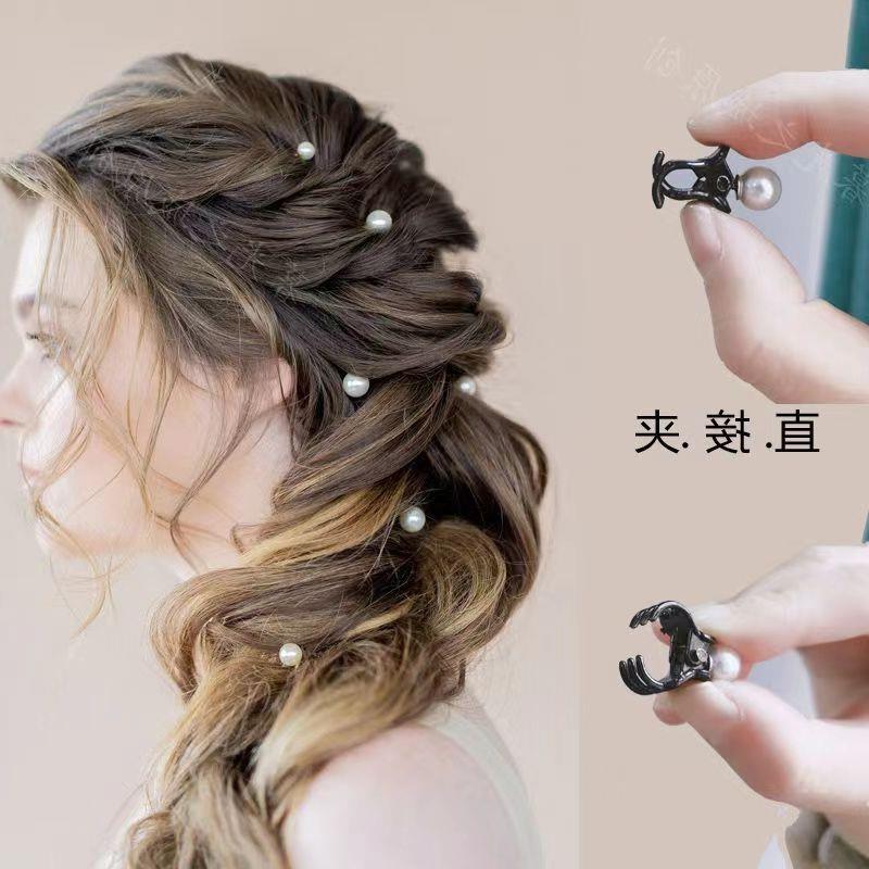 日韩复古黑色系发饰侧边刘海