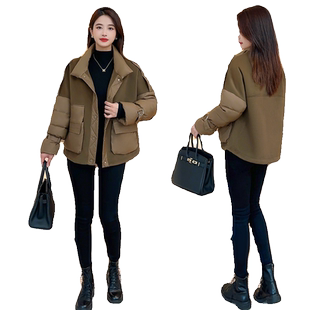 轻薄羽绒棉服女款冬季爆款2026今年流行新款时尚工装宽松保暖外套
