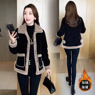 小个子外套女加绒加厚冬季2025新款今年流行爆款中年妈妈保暖夹克