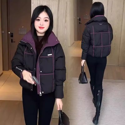 小个子羽绒棉服女士冬季短款立领