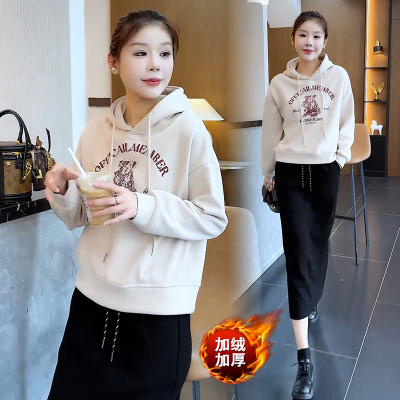 短款连帽卫衣女春秋冬