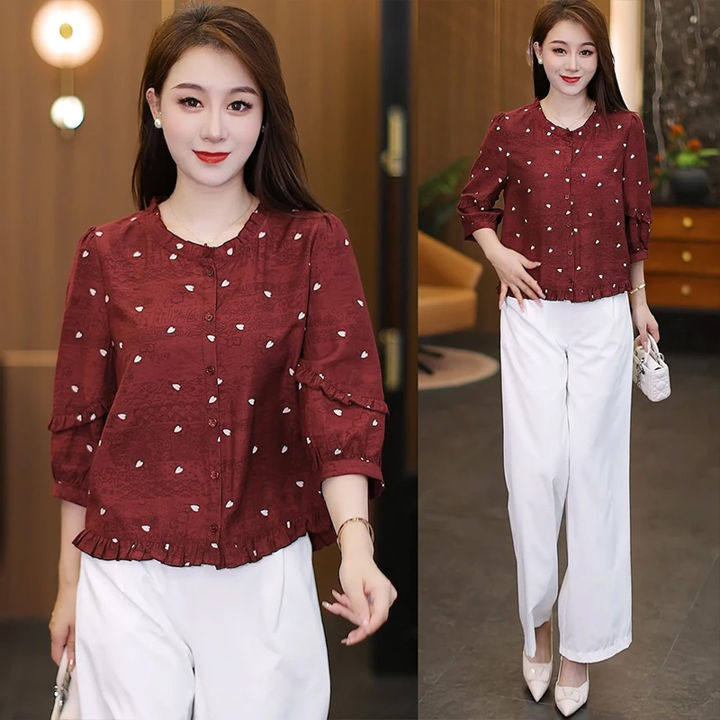 早秋新款衬衫女士时尚洋气