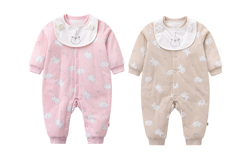 拉比婴儿连体衣薄夹棉