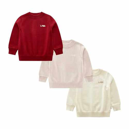 专柜同款拉比童装儿童毛衣2024秋冬男女宝宝半高领羊毛衫打底毛衣