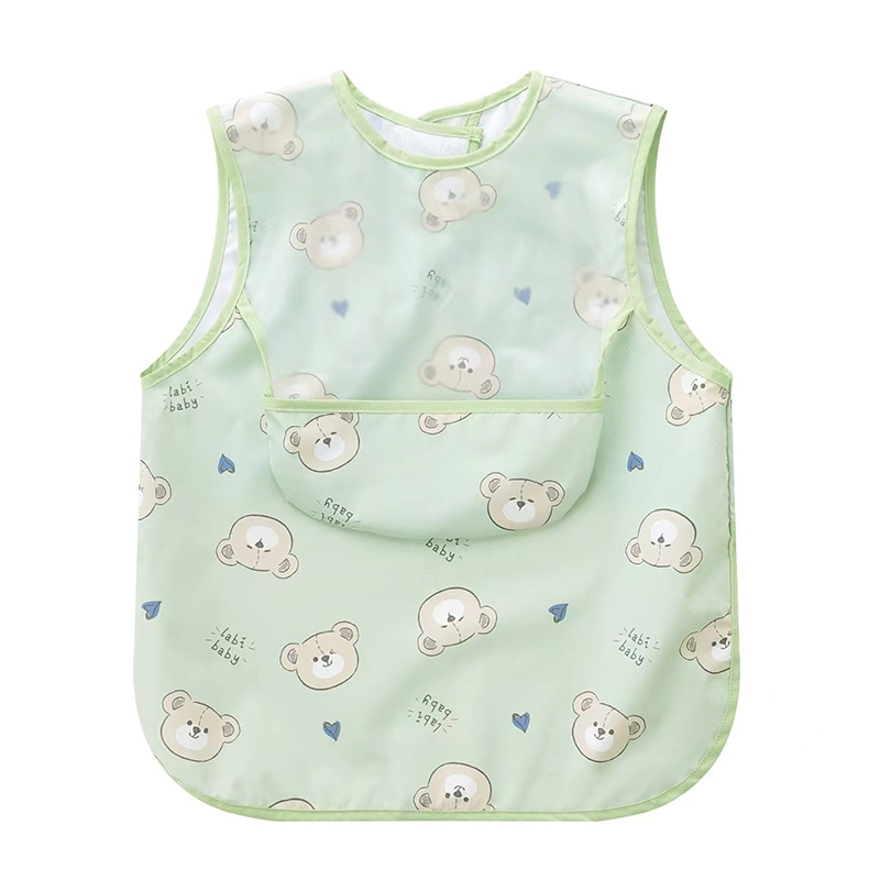 拉比宝宝吃饭围兜兜幼儿园夏季防水防脏婴儿辅食罩衣儿童无袖吃饭