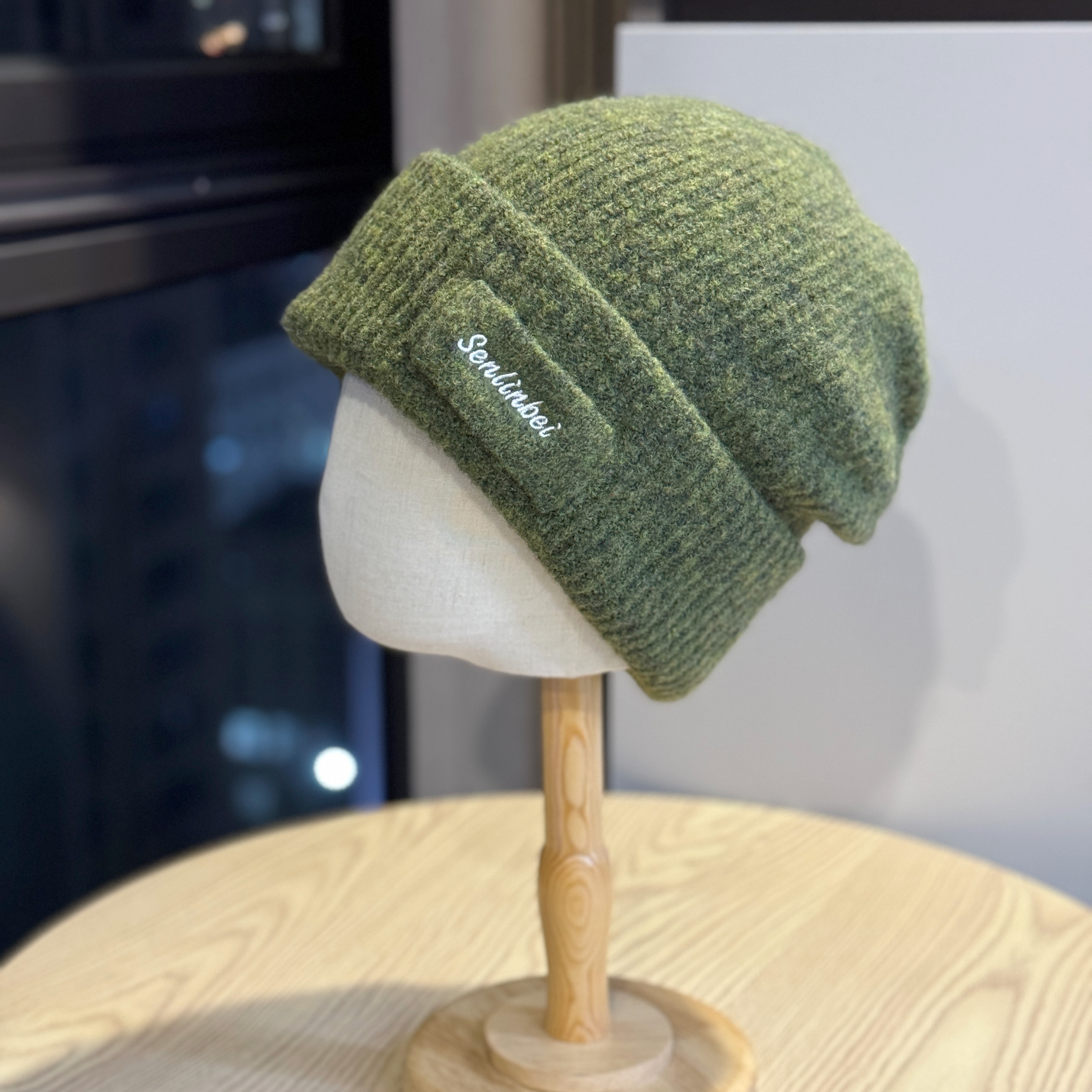 新款双层加厚保暖针织帽