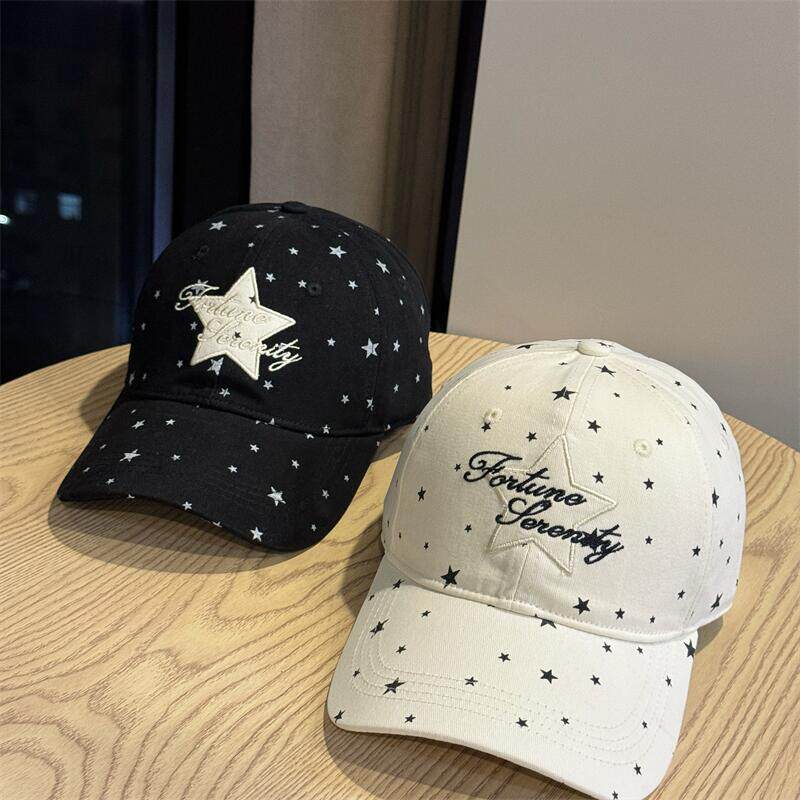 日系新款ins风星星刺绣棒球帽