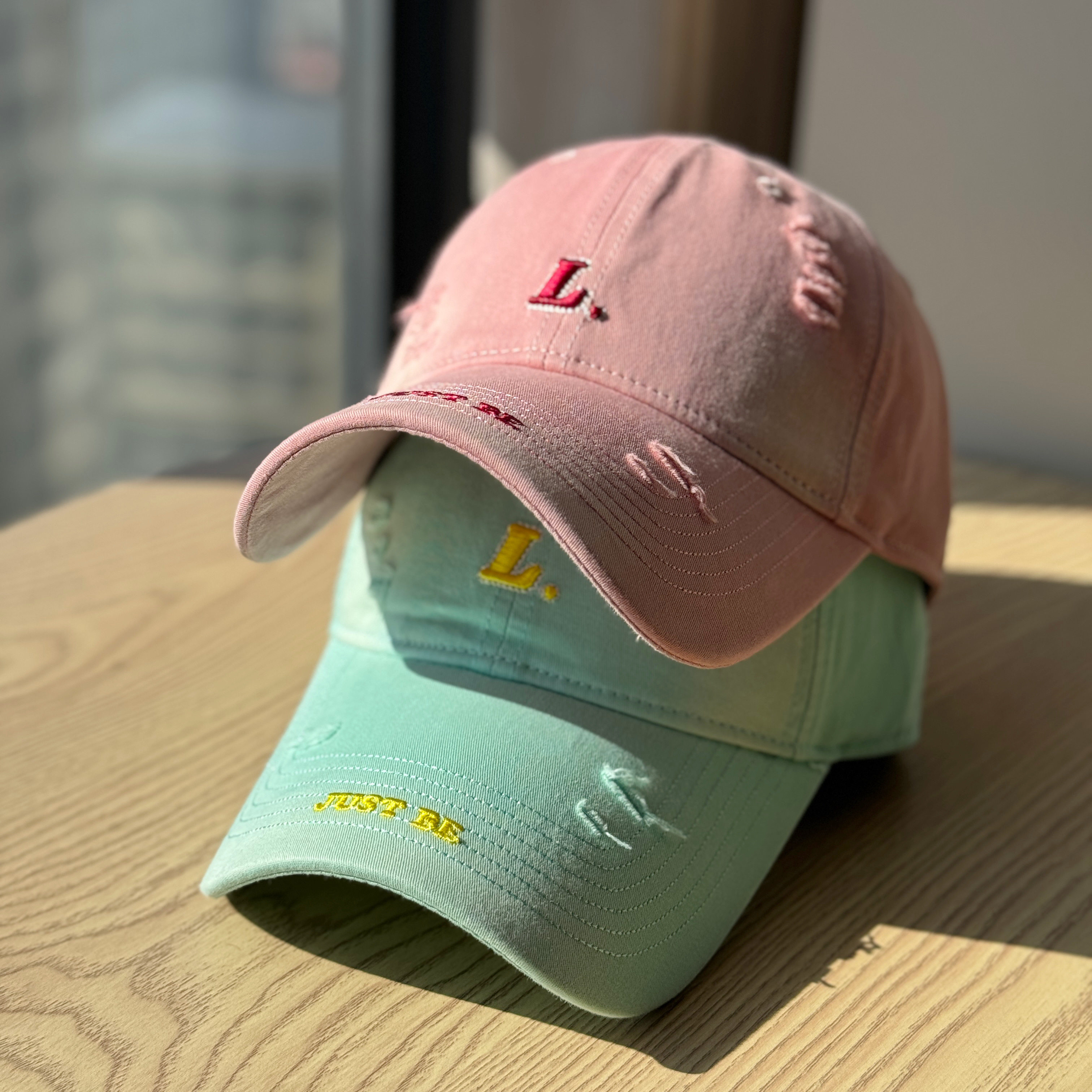 破洞刺绣棒球帽女春夏大头围潮