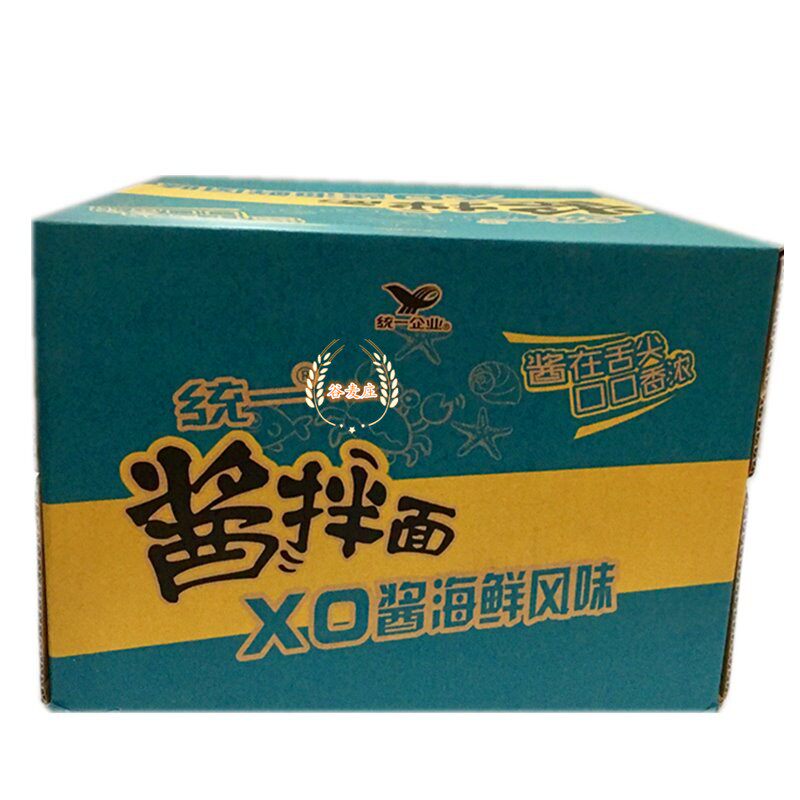包邮统一干拌面酱拌面xo酱海鲜风味方便面面条整箱12盒装泡面捞面