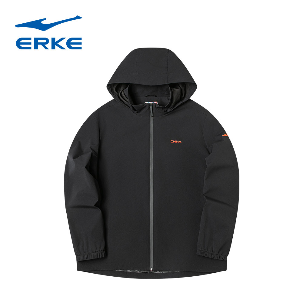 鸿星尔克运动风衣男2026春时尚连帽防风户外运动外套 11226101299