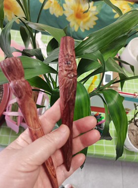 海南黄花梨材料现货两个牡丹花和莲藕盘发簪子汉服旗袍纯手工制作