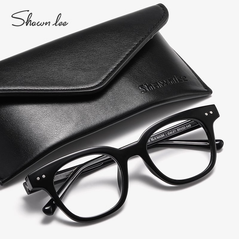 Shawnlee黑框眼镜框女素颜神器方框大框平光眼镜架可配度数近视镜