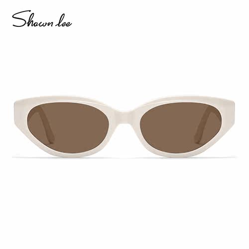Shawnlee新款白框复古猫眼墨镜女