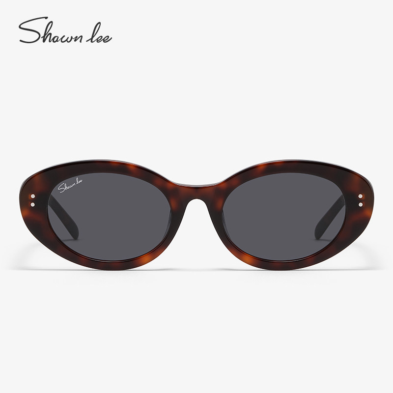 Shawnlee朱丹同款猫眼复古墨镜女玳瑁遮阳防晒太阳眼镜高级感窄框