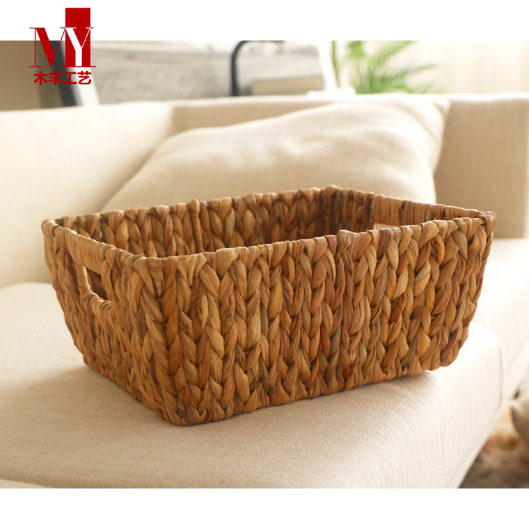 ins草编藤编水葫芦收纳筐