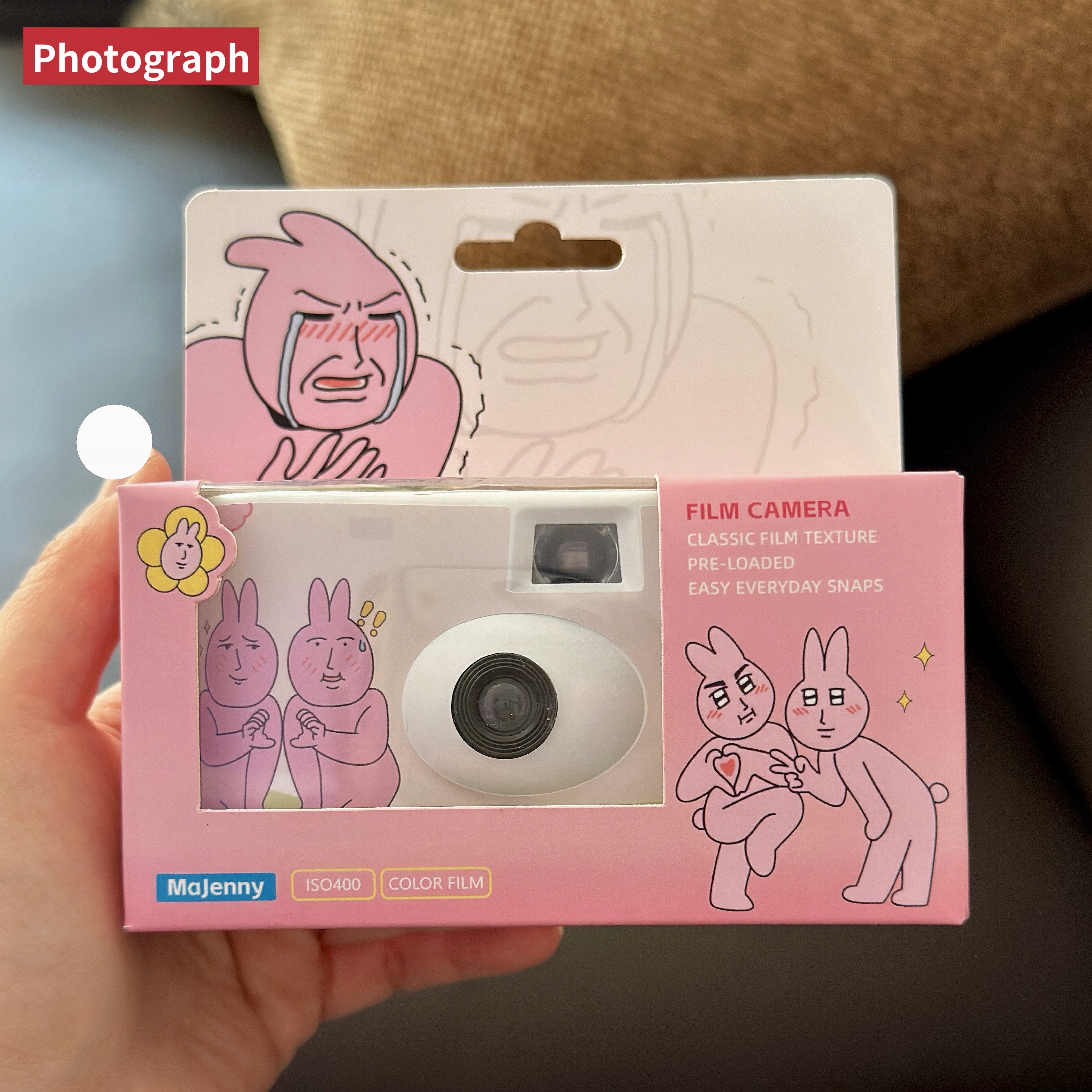 Photograph粉红兔子一次性胶片相机柯达胶卷可爱生日礼物六一女友
