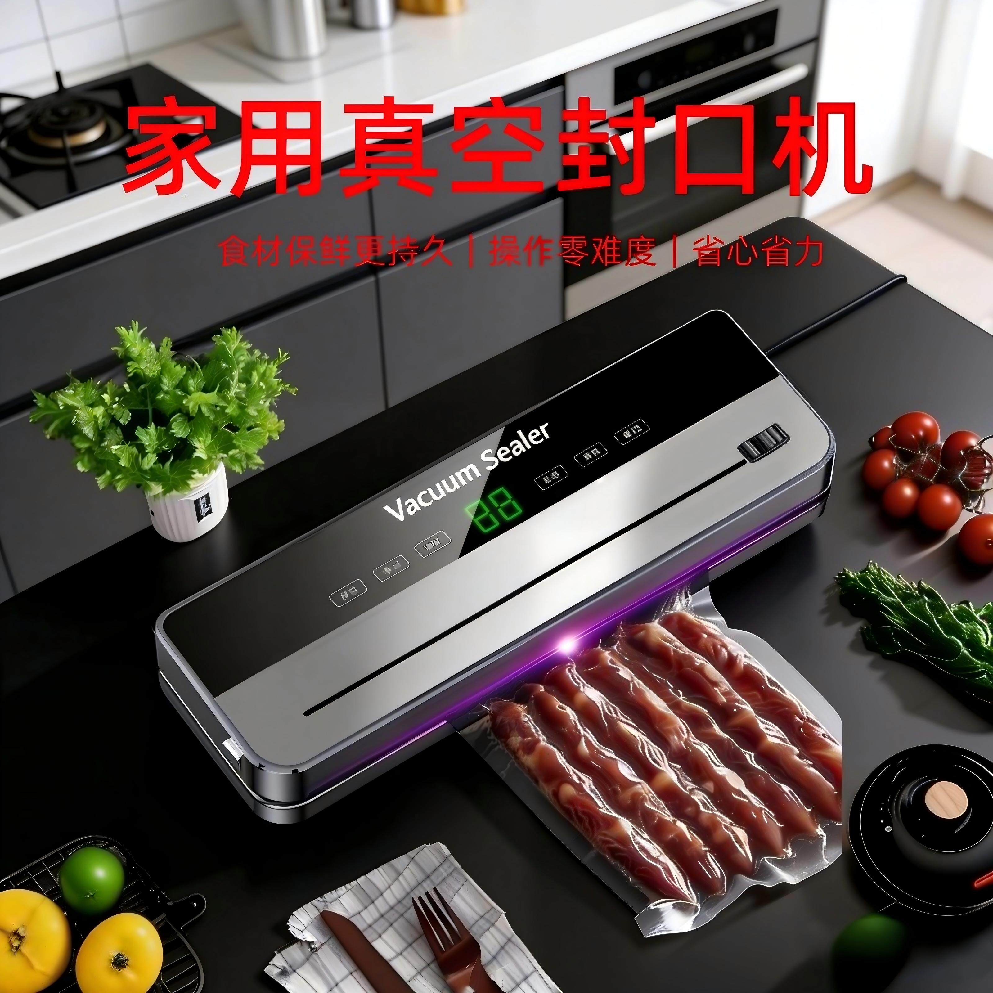 全自动真空封口机食品袋抽空包装食品保鲜真空机