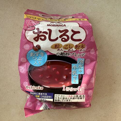 日本原装森永 MORINAGA おしるこ传统甜品甜豆沙汤冷热皆可冻干型 - 封面
