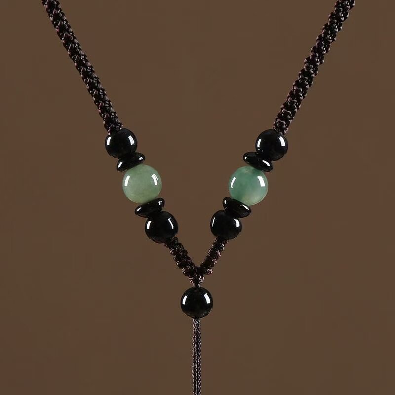 手编项链绳玉佩吊坠挂绳挂脖翡翠和田玉挂件绳高档玉器挂坠配绳子