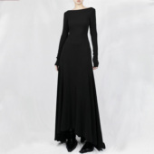 解余 气质收腰显瘦一字肩连衣裙女 新款 JIEYU 2025春季